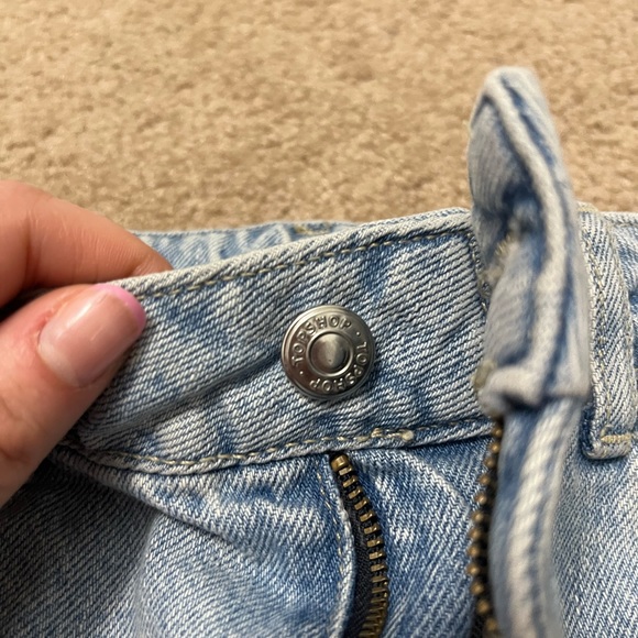 TOPSHOP distressed straight leg loose fit Denim Jeans - Picture 3 of 5